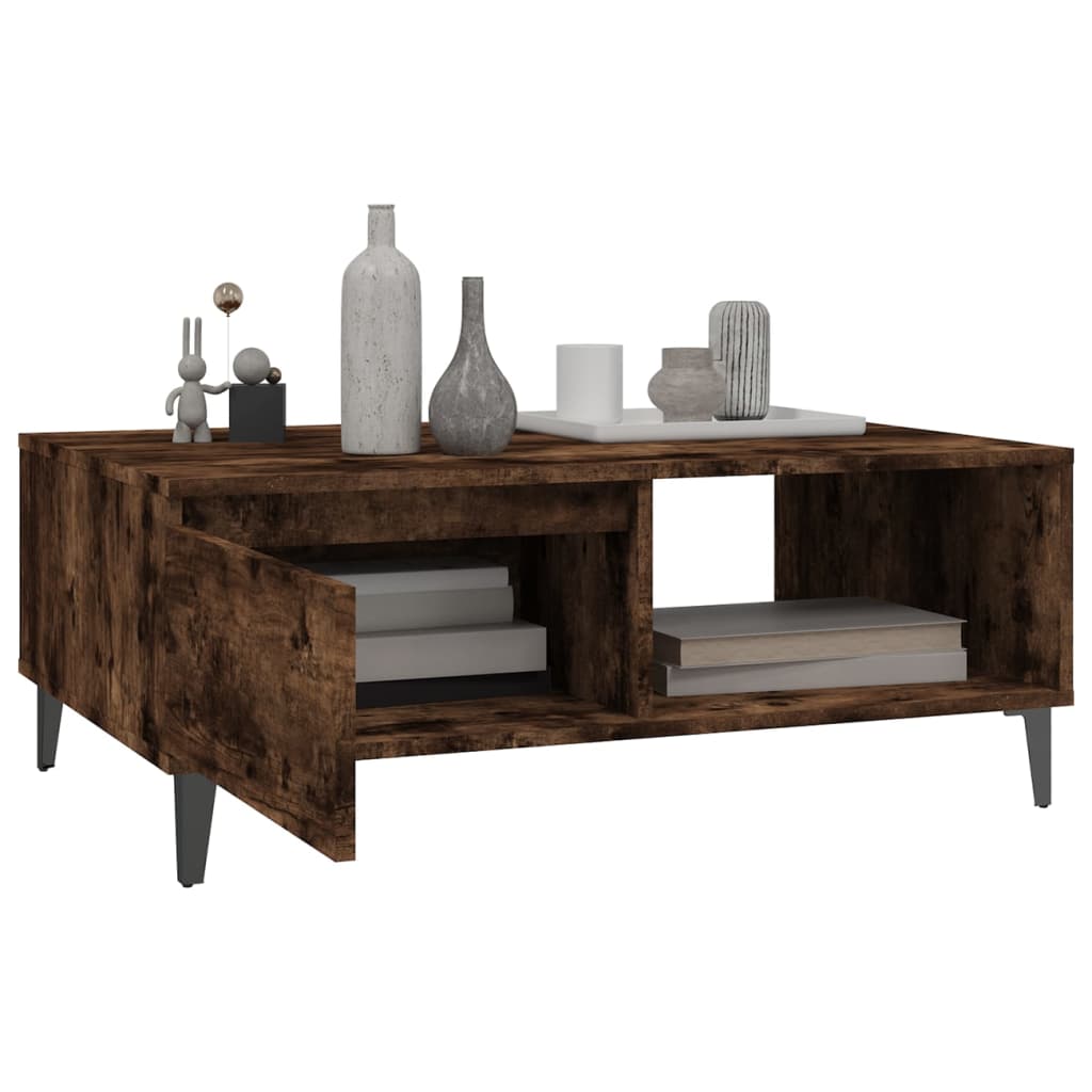 Mesa de centro 90x60x35 cm derivados de madeira carvalho fumado