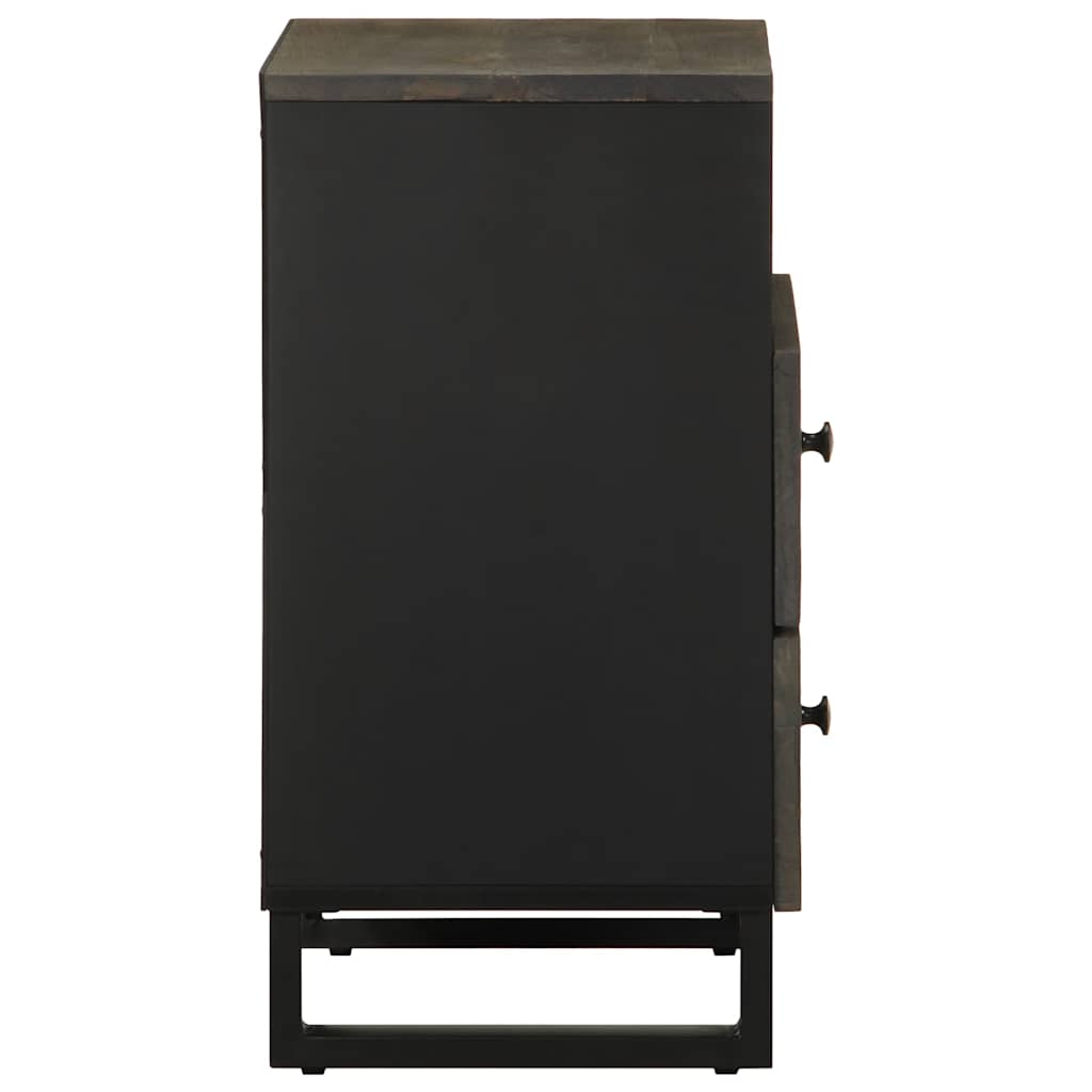 Mesa de cabeceira preto 50x33x62 cm madeira de mangueira maciça