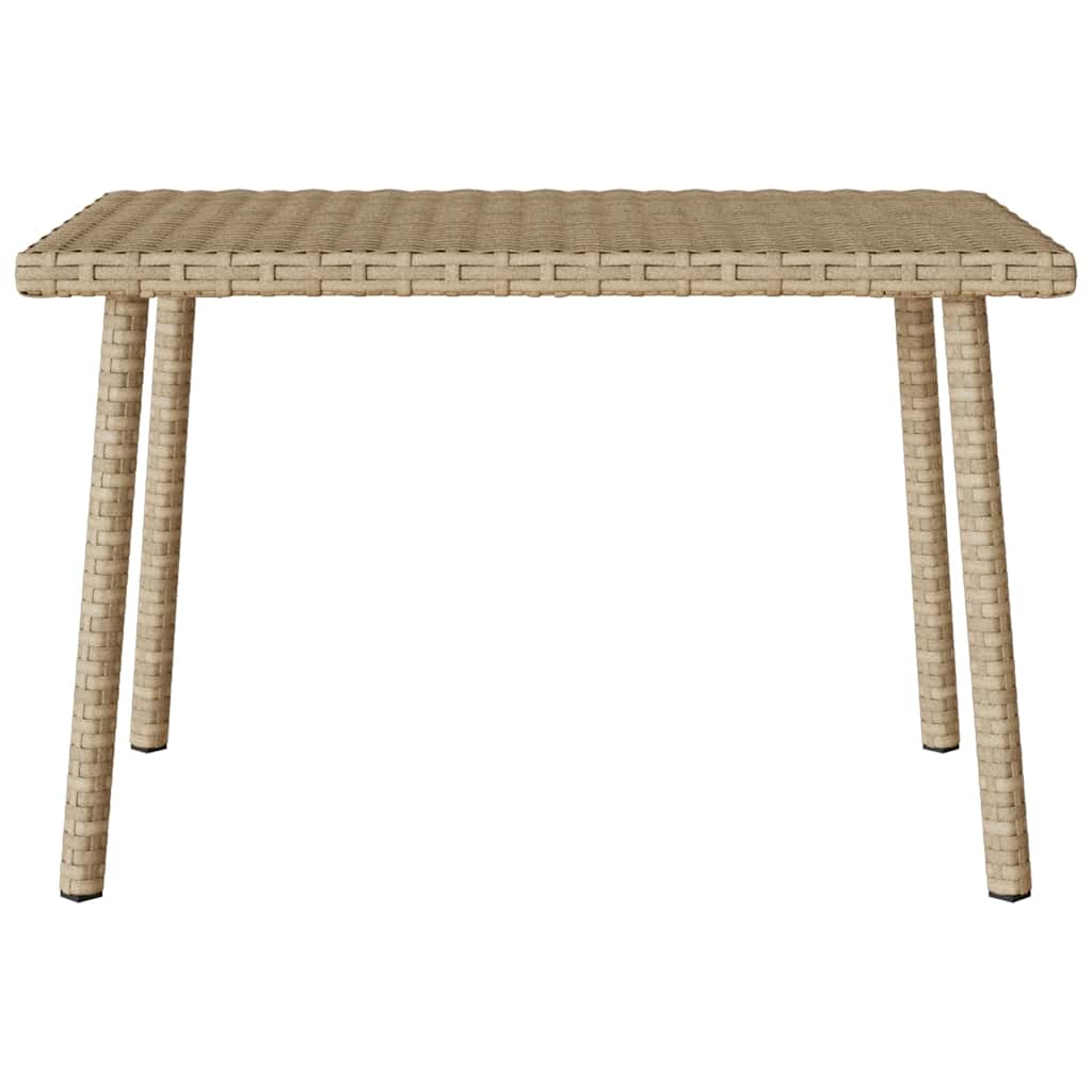 Mesa de centro de jardim retangular 60x40x37cm vime PE bege