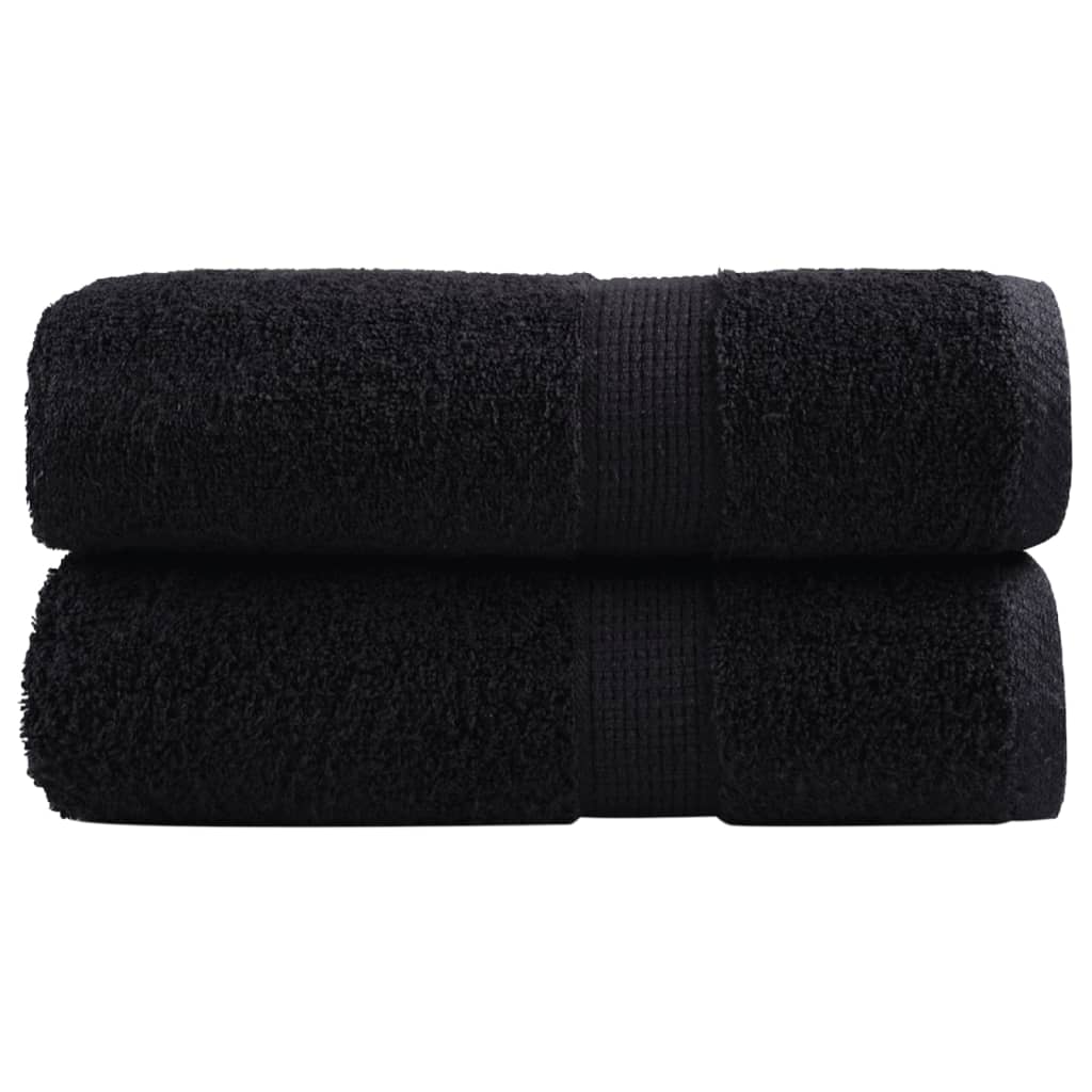 Toalhas de rosto premium solund 2 peças pretas 30x30 cm 600 g/m²