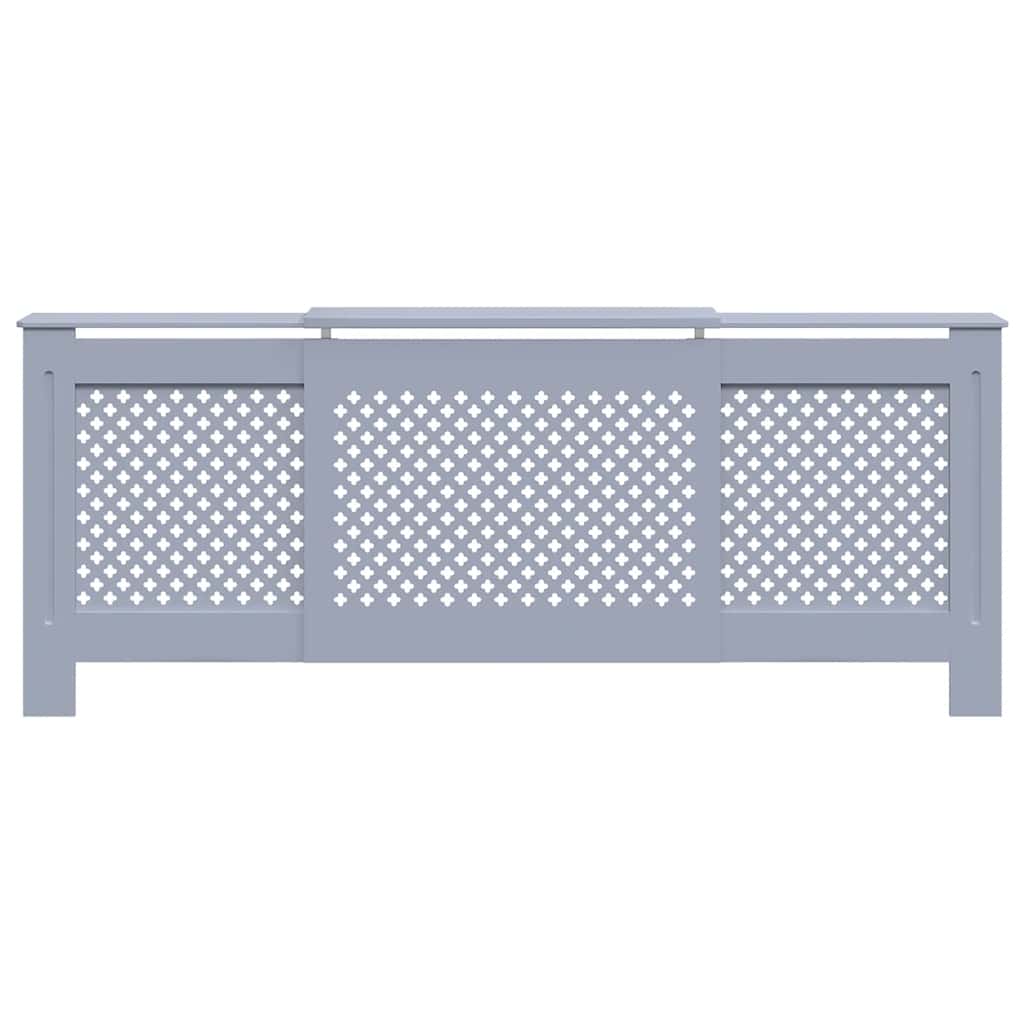 Cobertura de radiador MDF 205 cm cinzento