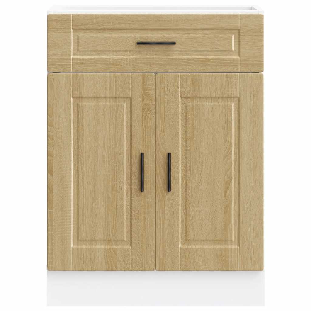 Armário base de cozinha porto derivados madeira carvalho sonoma