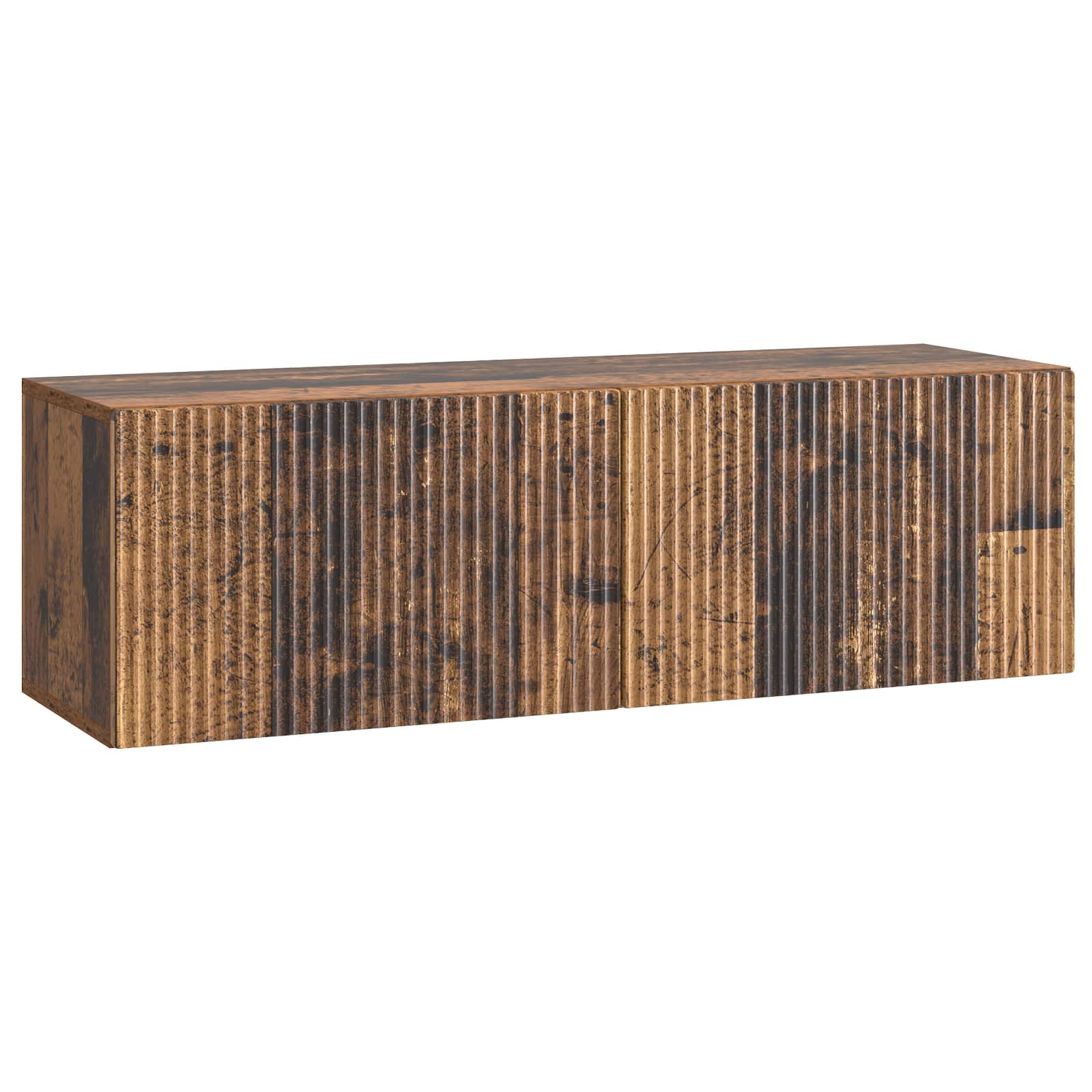 Gabinete de TV de parede madeira antiga 98 x 31 x 30 cm