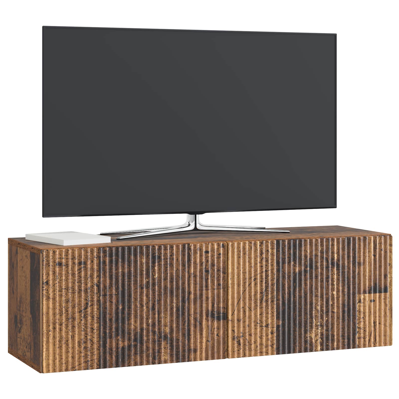 Gabinete de TV de parede madeira antiga 98 x 31 x 30 cm