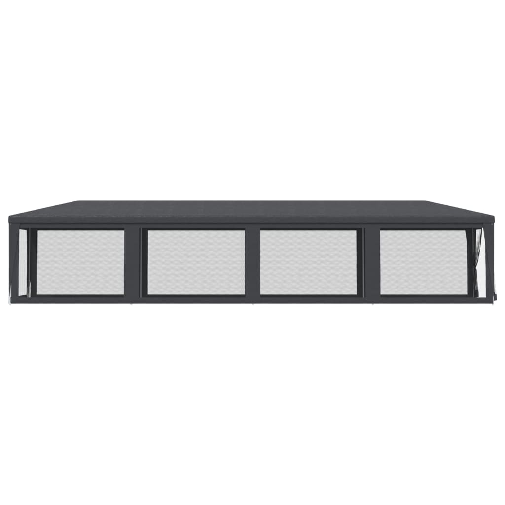 Tenda festas c/ 10 paredes laterais rede 3x12 m pead antracite