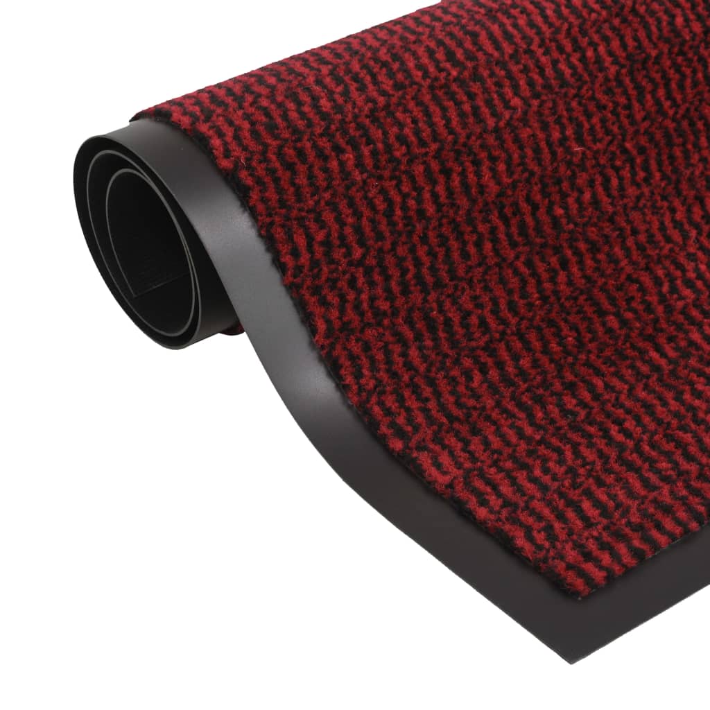 Tapete controlo de pó retangular tufado 120x180 cm vermelho