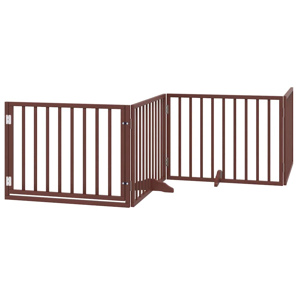 Portão cães c/ porta dobrável 10 painéis 800 cm álamo castanho