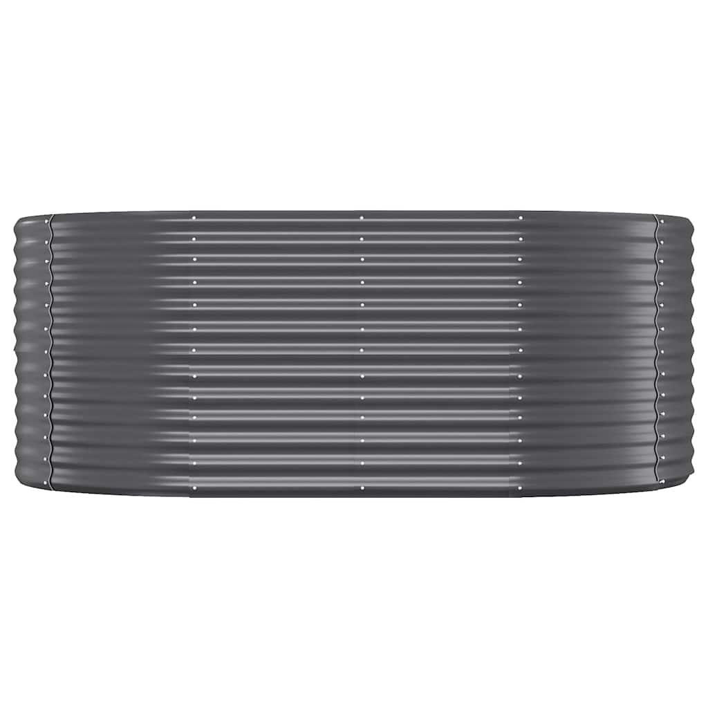 Canteiro elevado jardim 175x100x68 aço galvanizado antracite