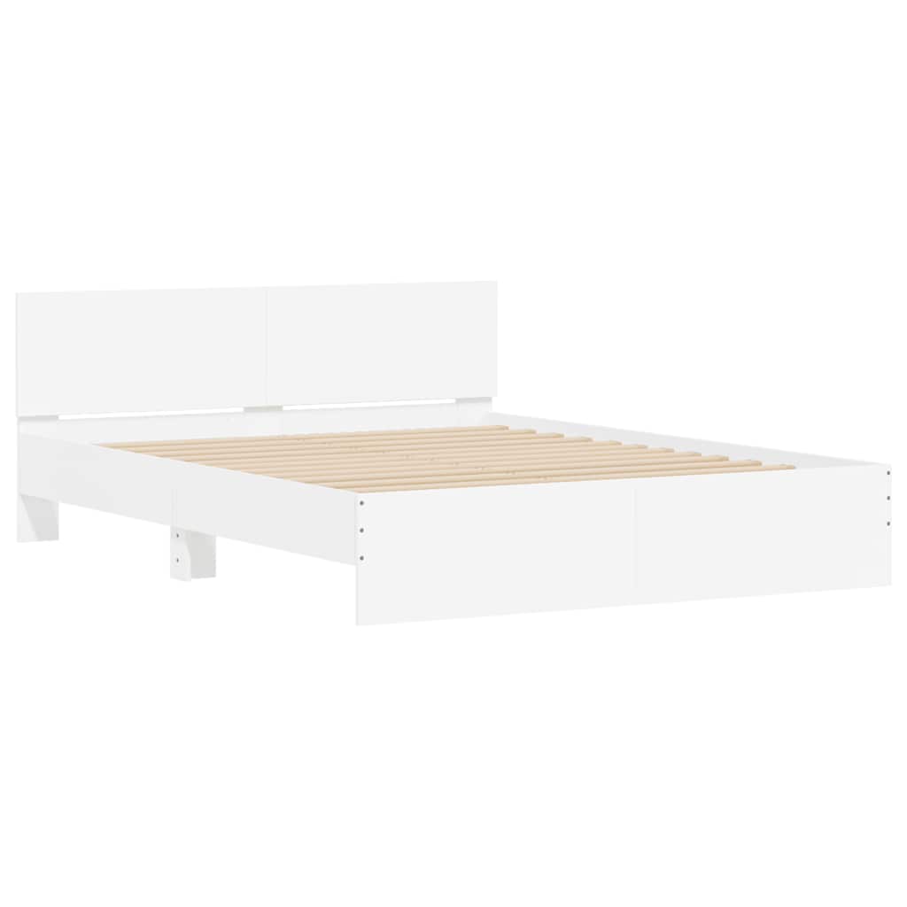 Estrutura de cama com cabeceira 140x190 cm branco