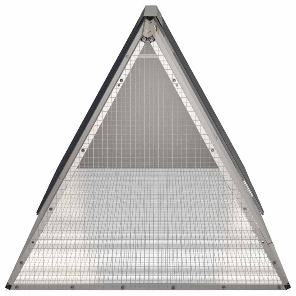 Gaiola p/ coelhos 201,5x80,5x71 cm aço galvanizado antracite