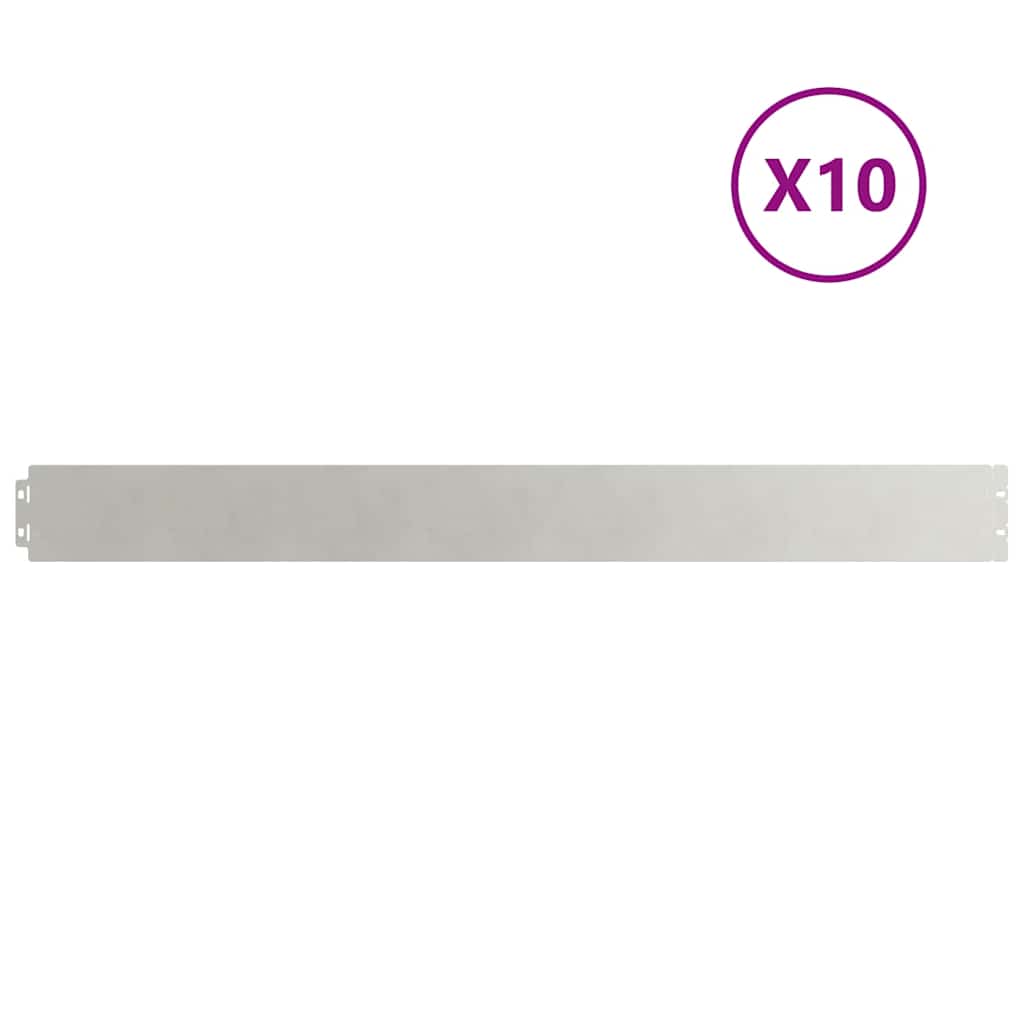 Orlas de relva 10 pcs 10x103 cm aço inoxidável