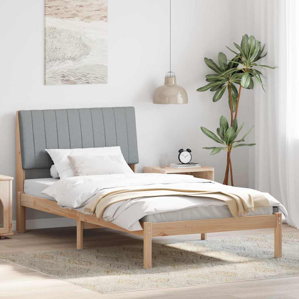 Estrutura da cama com cabeceira castanho 100 x 200 cm