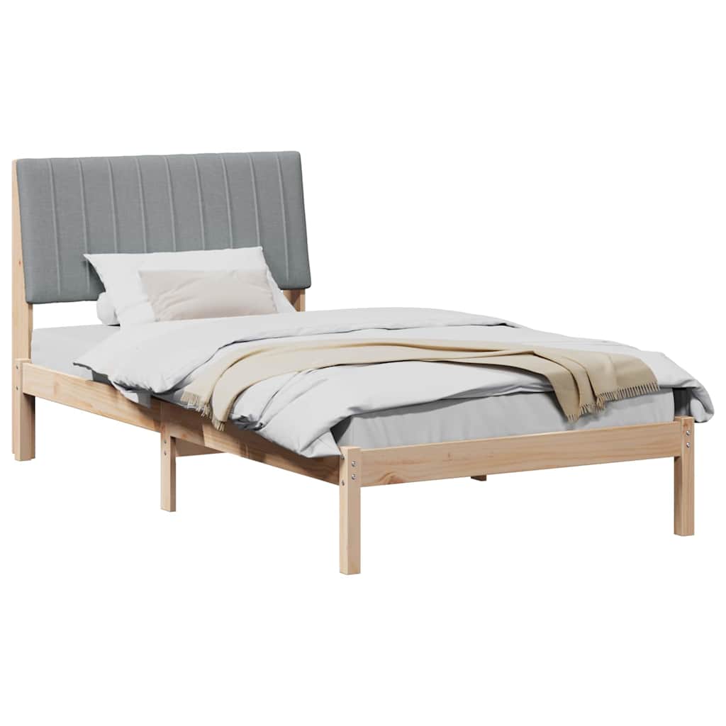 Estrutura da cama com cabeceira castanho 100 x 200 cm