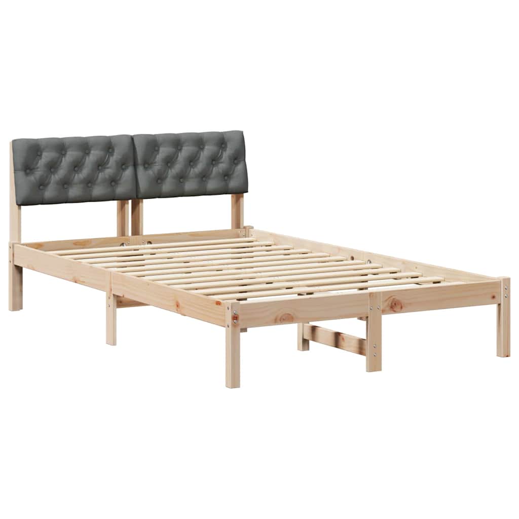 Estrutura da cama castanho e cinzento-escuro 120 x 200 cm