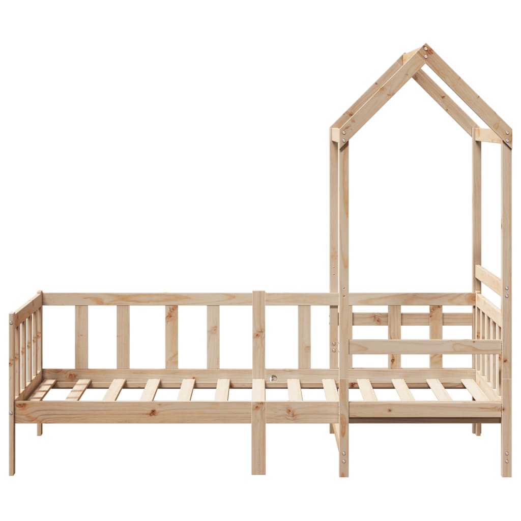 Sofá-cama com telhado 80x200 cm madeira de pinho maciça