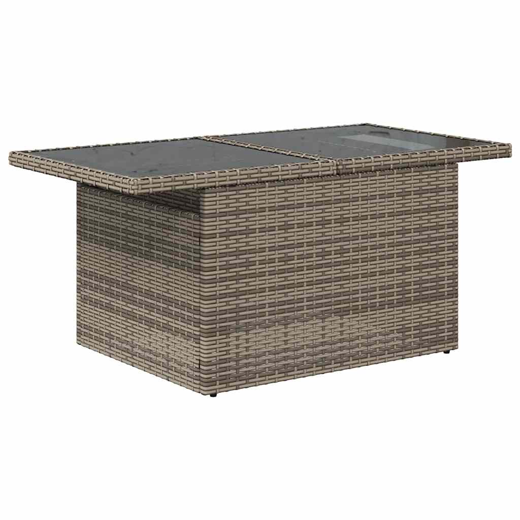 Conjunto de sofá de jardim com 7 peças e almofadas em rattan sintético cinza