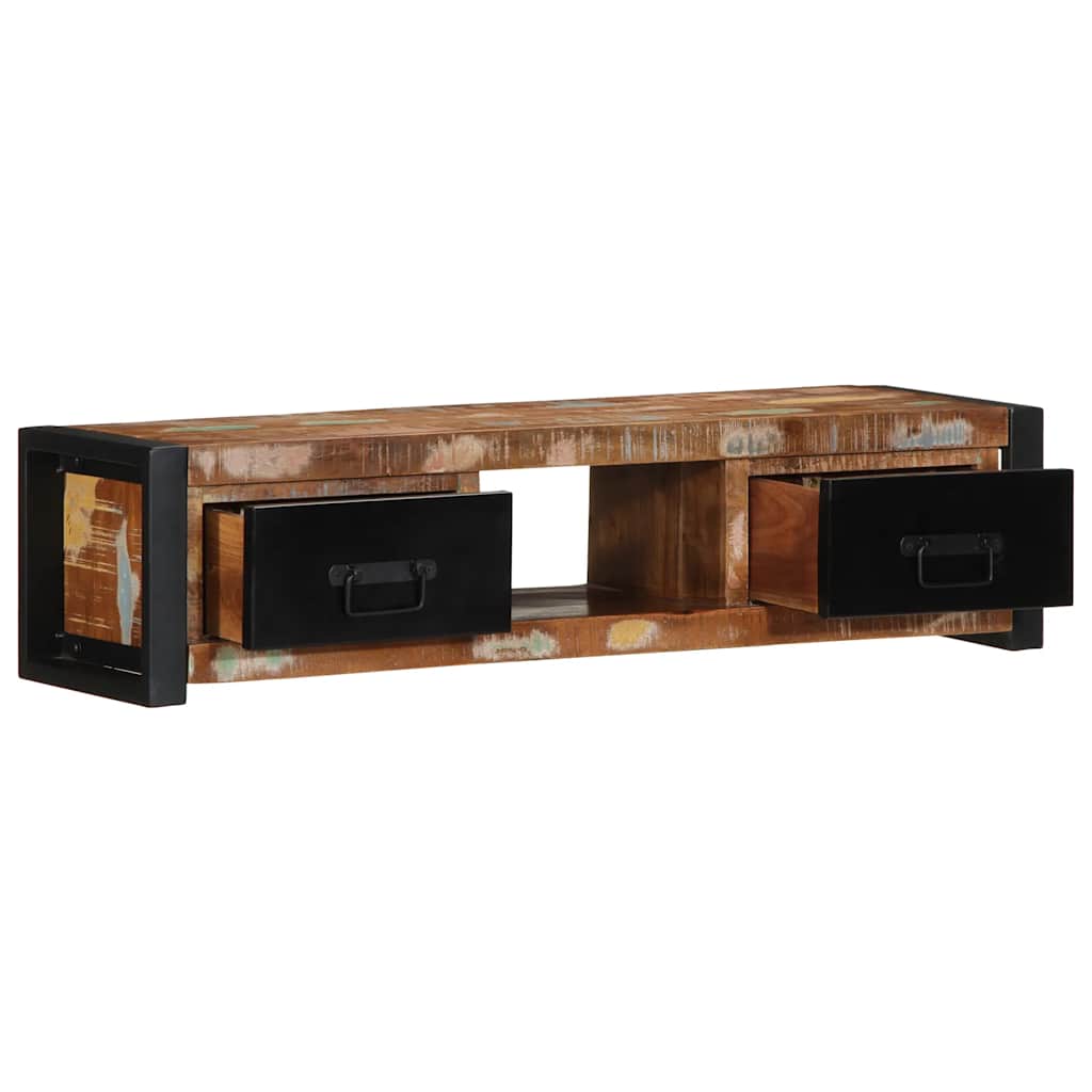Móvel TV 100x30x25 cm madeira maciça recuperada