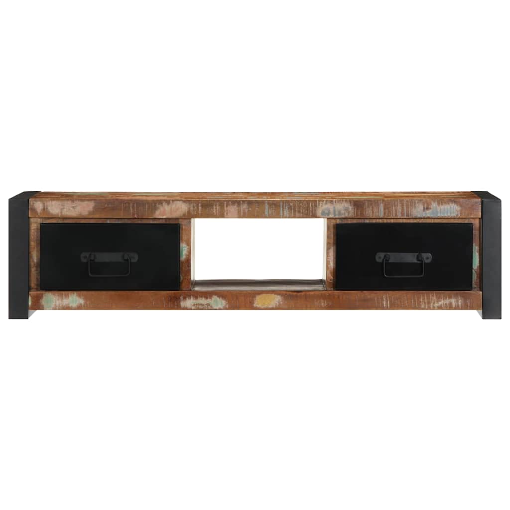 Móvel TV 100x30x25 cm madeira maciça recuperada