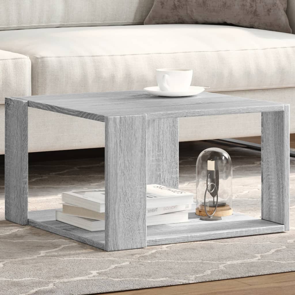 Mesa de centro 51,5x51,5x30cm derivados de madeira cinza sonoma