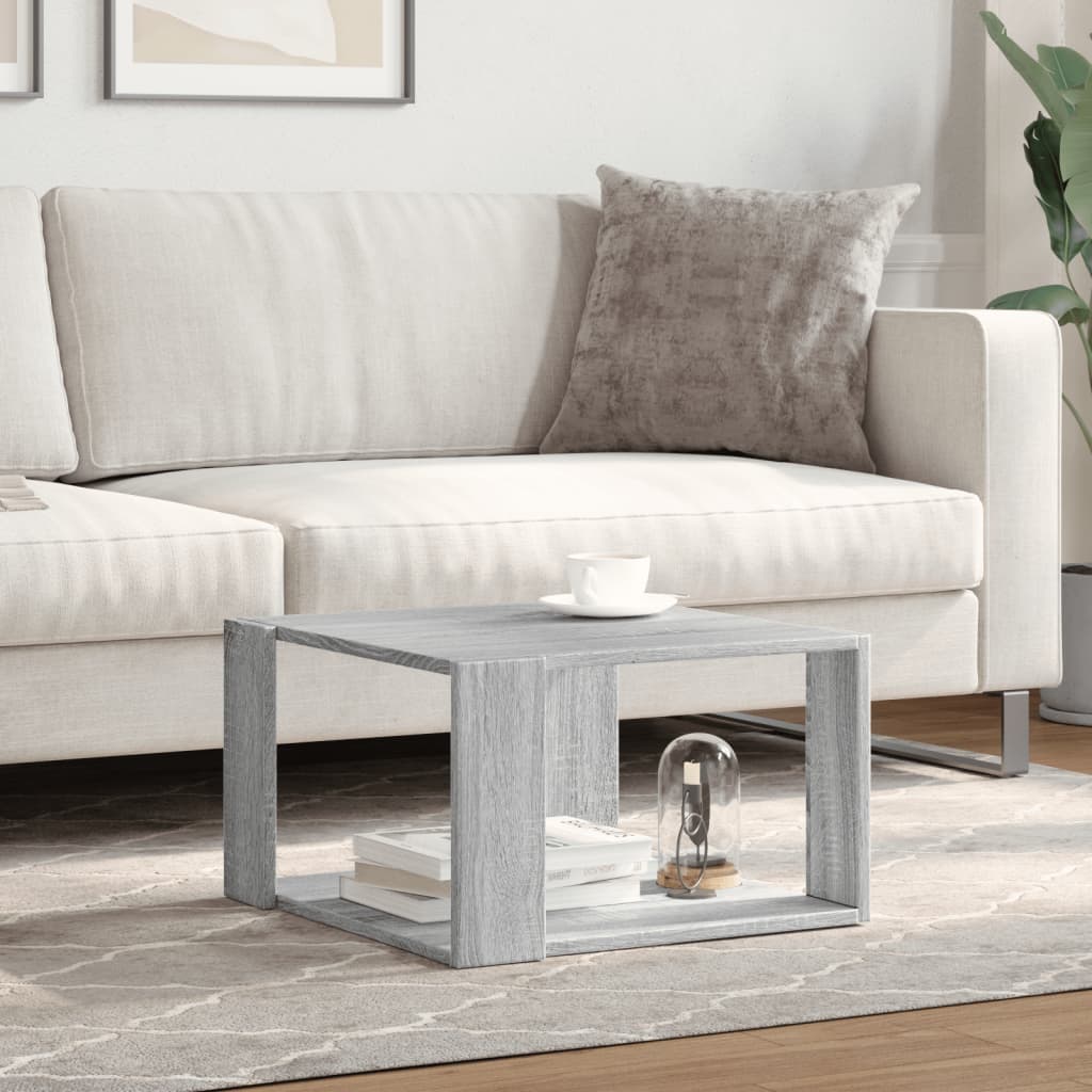 Mesa de centro 51,5x51,5x30cm derivados de madeira cinza sonoma