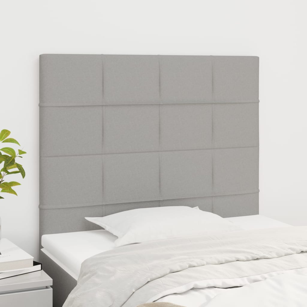 Cabeceira cinza claro 90x5x118/128 cm tecido