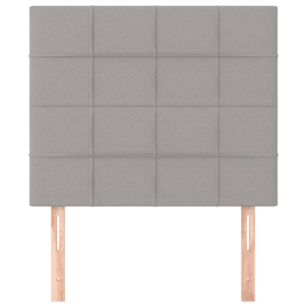 Cabeceira cinza claro 90x5x118/128 cm tecido