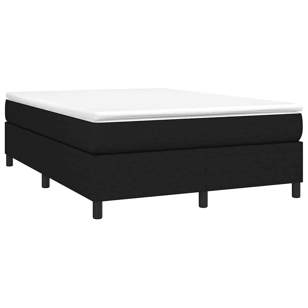 Estrutura de cama com molas 140x200 cm tecido preto