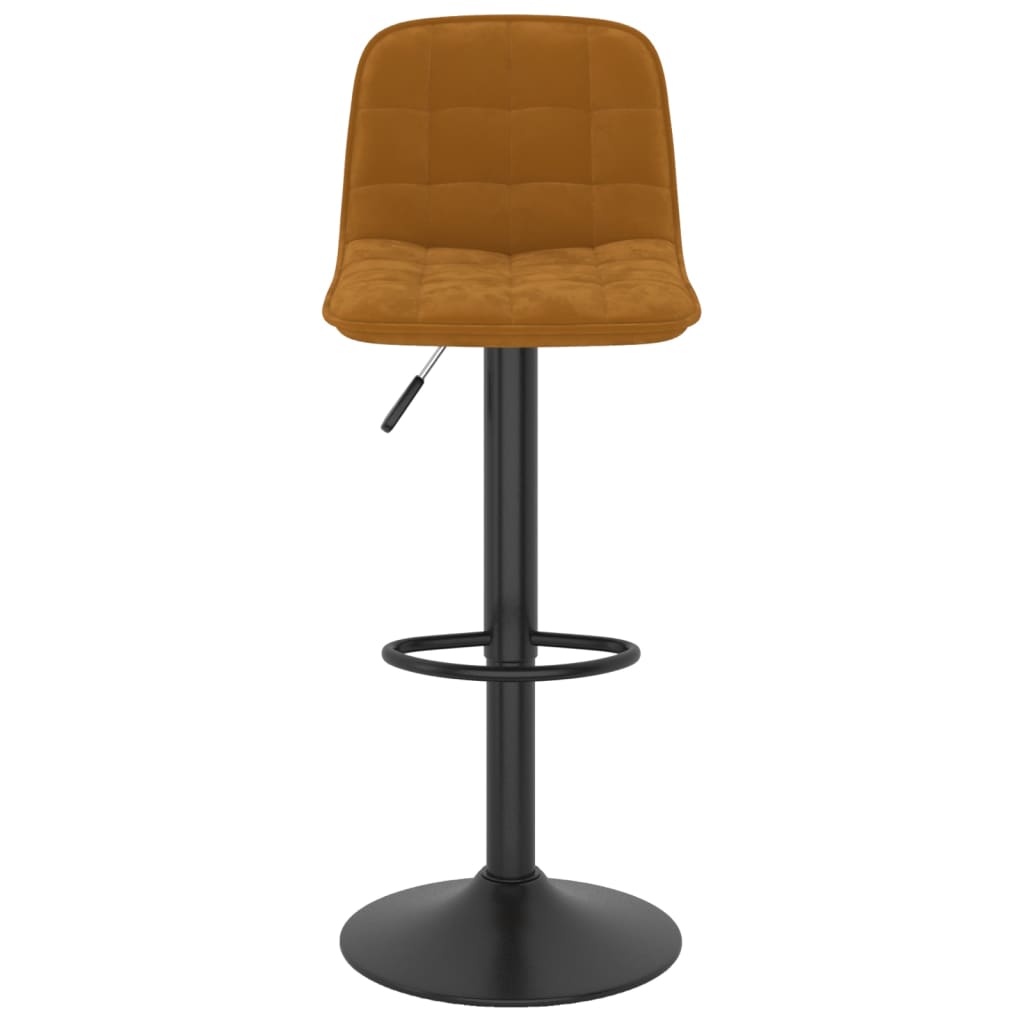 Bancos de bar 2 pcs veludo castanho
