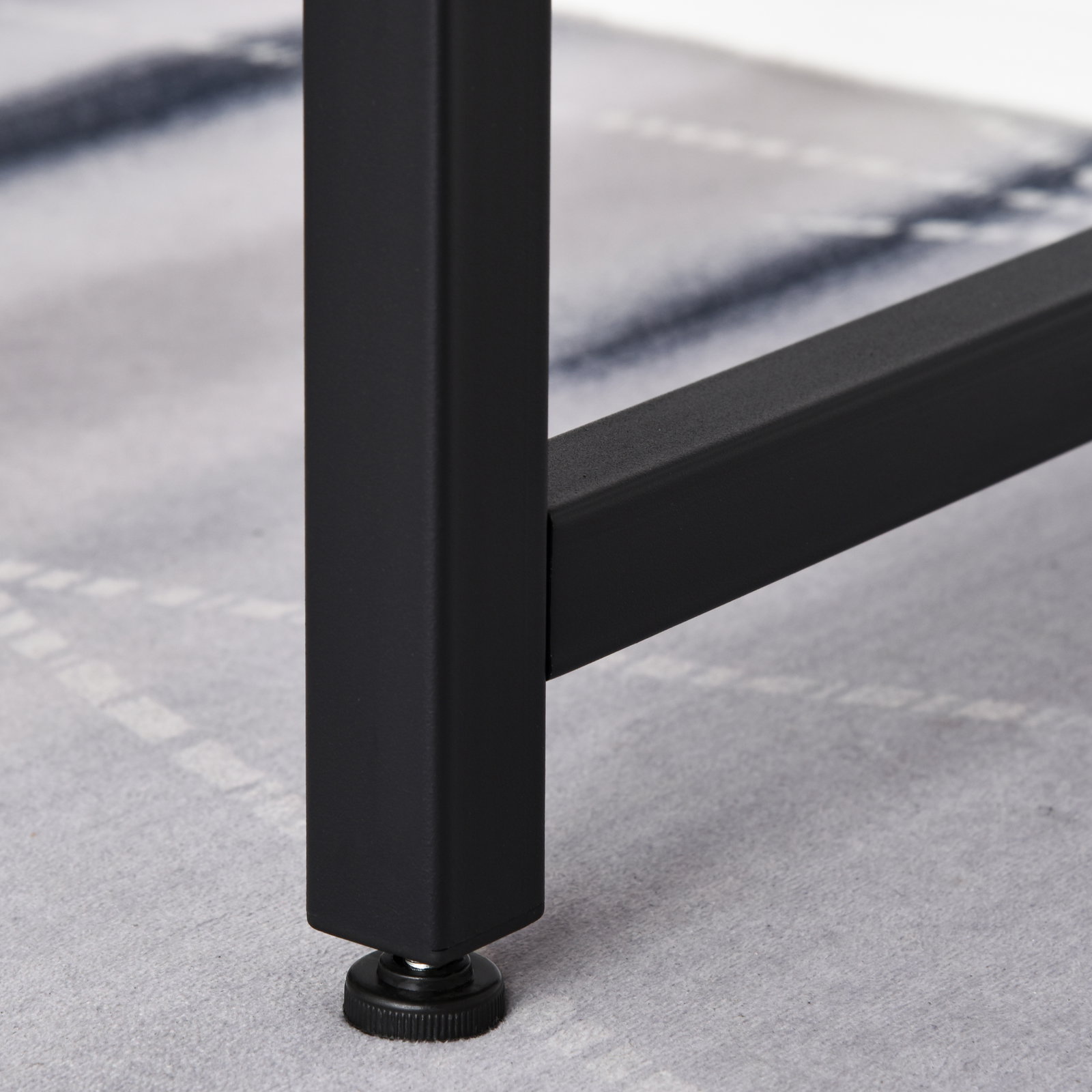 Secdretária mesa de computador com pés ajustáveis e estrutura em aço secretária estilo moderno 120x60x73 cm marrom escuro e preto