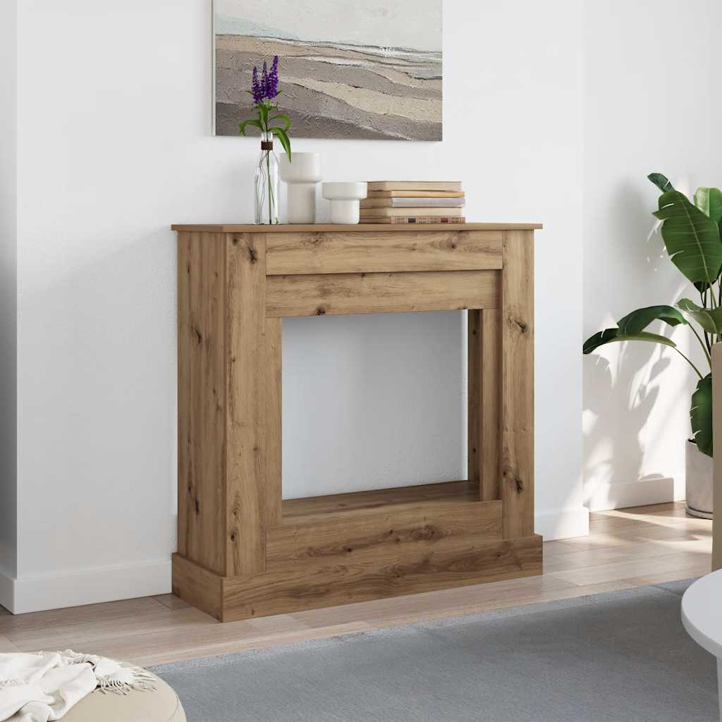 Cornija lareira 90x30x90 cm deriv. madeira carvalho artisiano