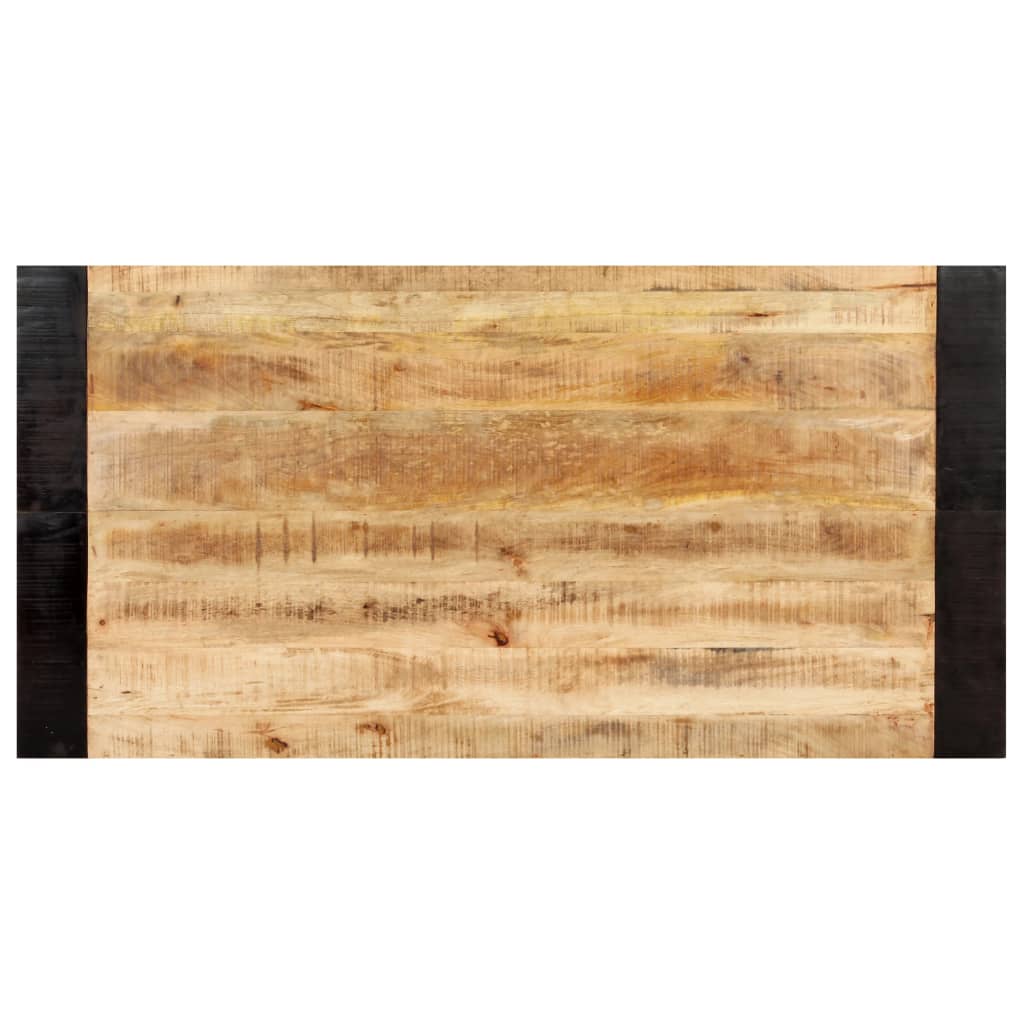 Mesa de jantar 140x70x76 cm madeira de mangueira áspera maciça