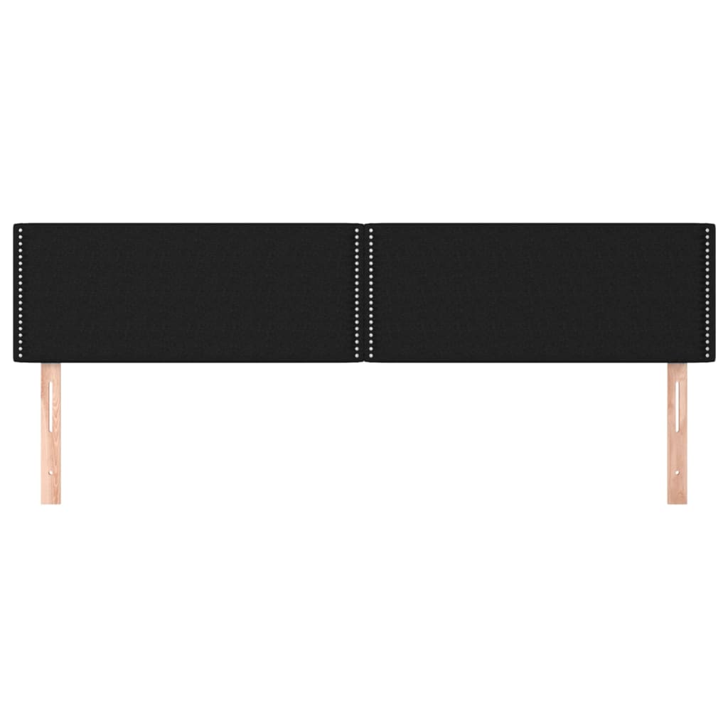 Cabeceiras preto 200x5x78/88 cm tecido