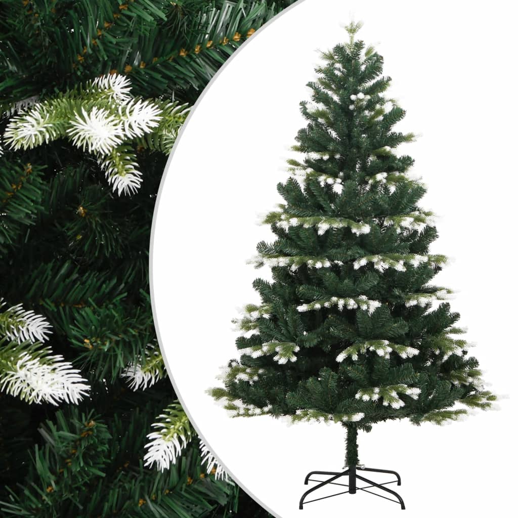Árvore de natal artificial articulada c/ flocos de neve 240 cm