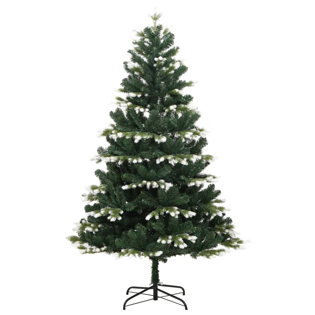 Árvore de natal artificial articulada c/ flocos de neve 240 cm