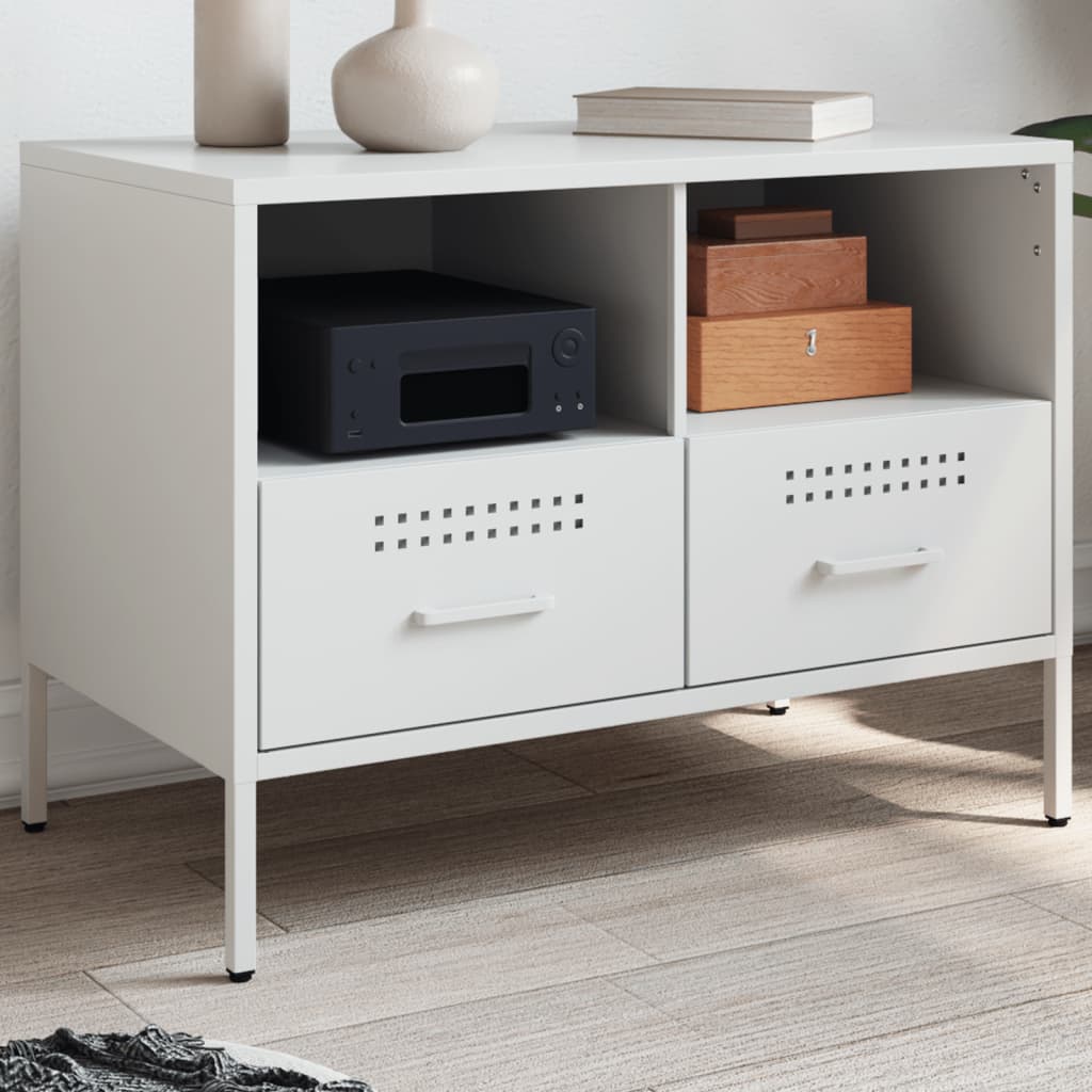 Móvel de TV 68x39x50,5 cm aço branco