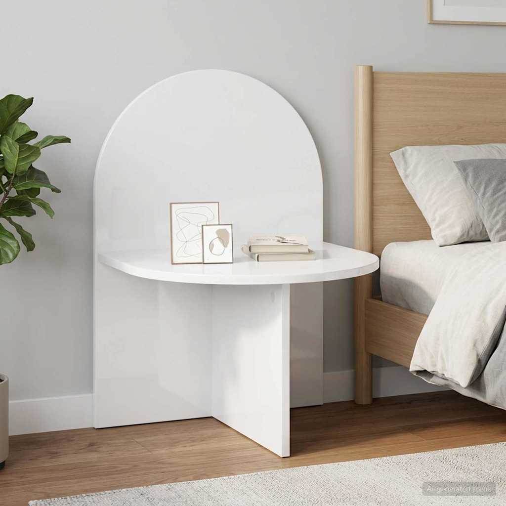 Mesa-de-cabeceira branco brilhante 48 x 49 x 65 cm