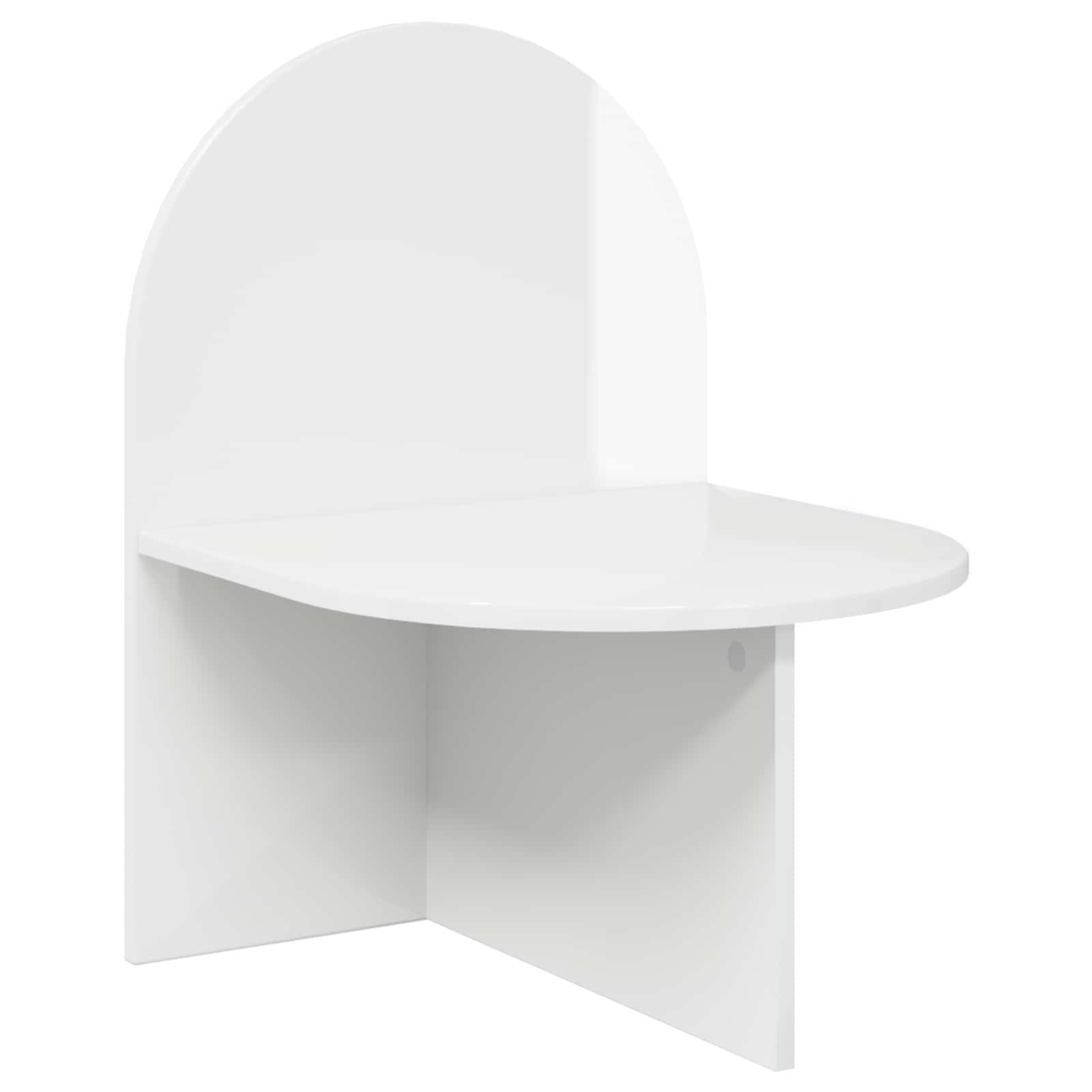 Mesa-de-cabeceira branco brilhante 48 x 49 x 65 cm