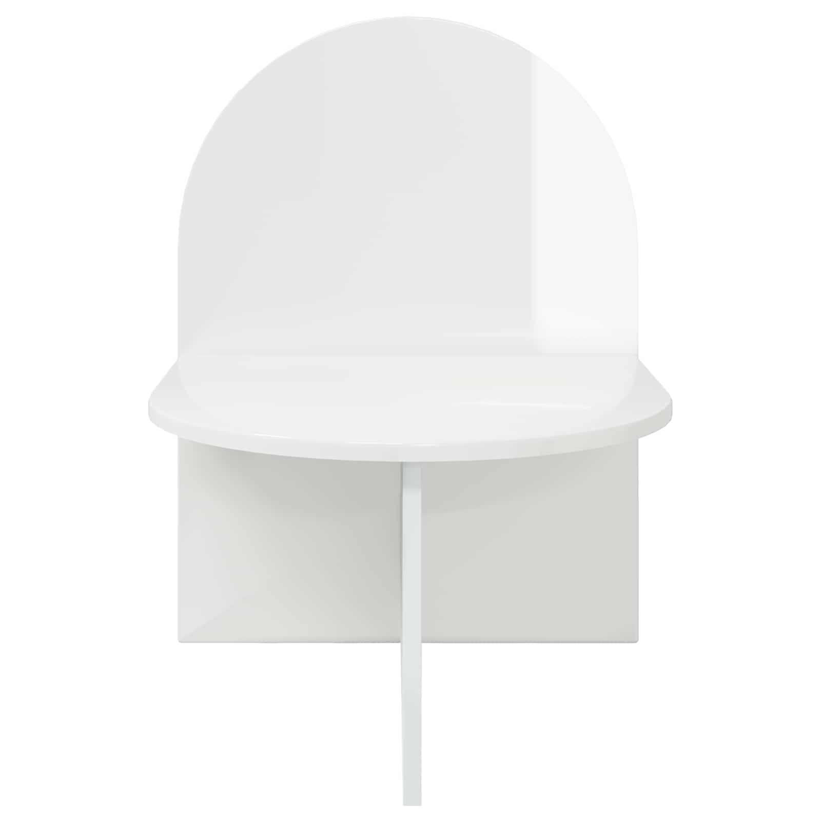 Mesa-de-cabeceira branco brilhante 48 x 49 x 65 cm