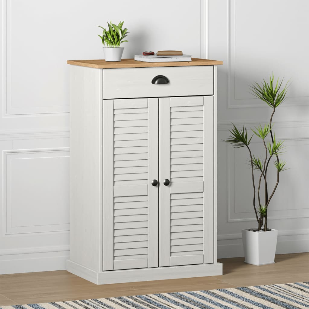 Sapateira vigo 60x35x96 cm madeira de pinho maciça branco