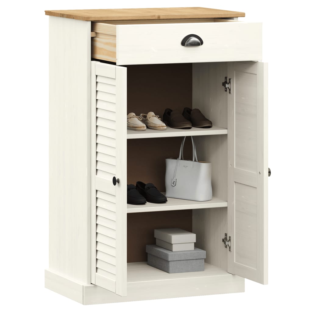 Sapateira vigo 60x35x96 cm madeira de pinho maciça branco