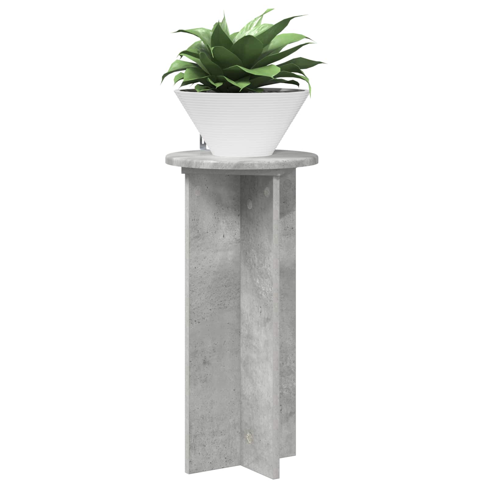 Suporte para plantas 2 unid. cinzento cimento