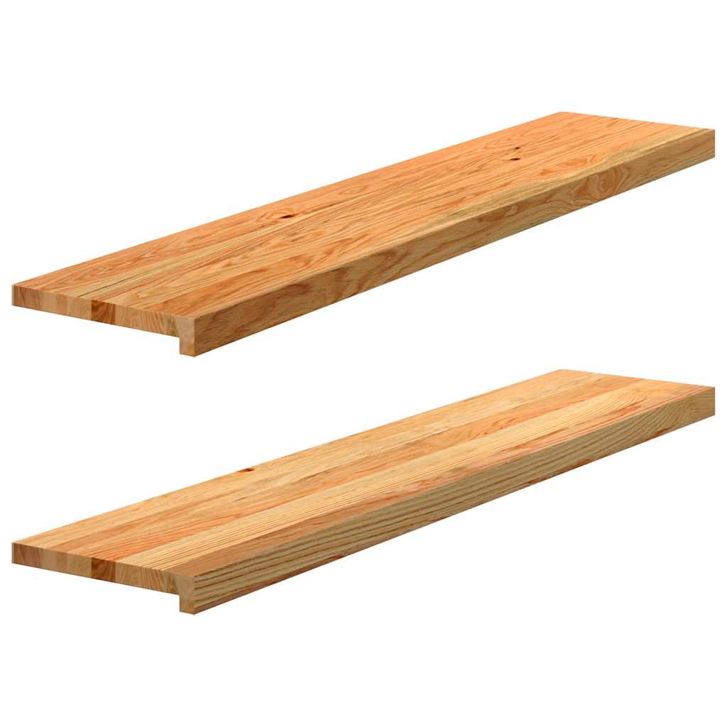 Soleiras da janela 2 pcs 120x30x2 cm carvalho castanho-claro