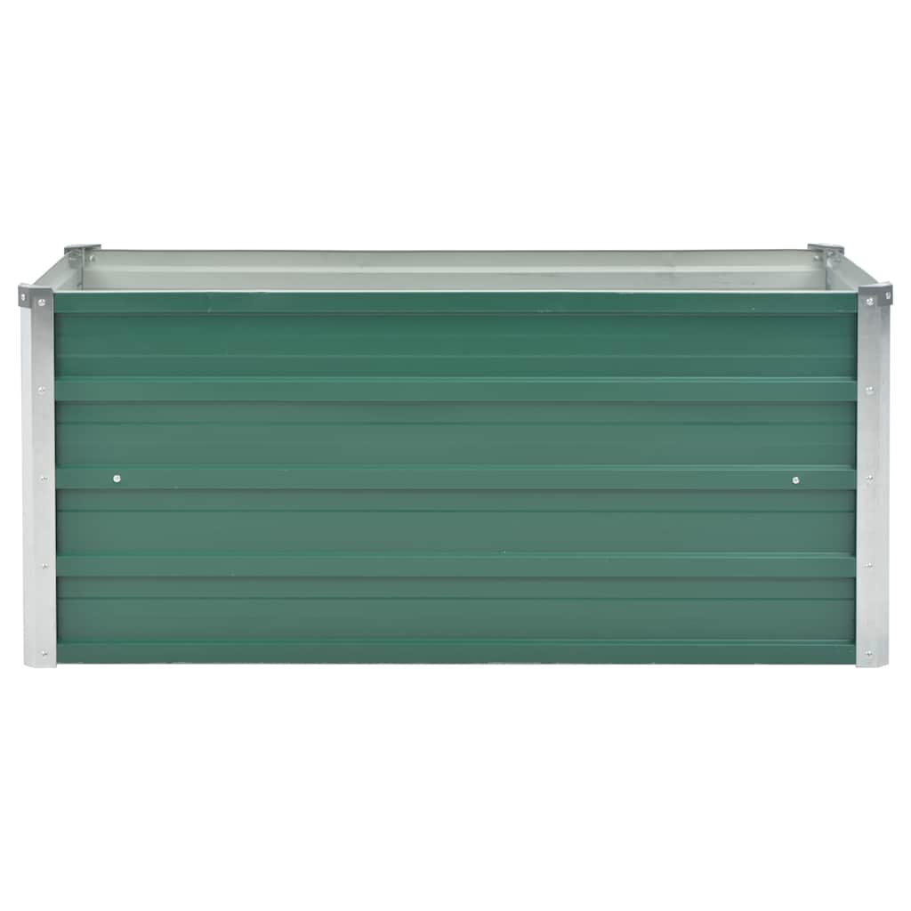 Canteiro elevado de jardim aço galvanizado 100x40x45 cm verde