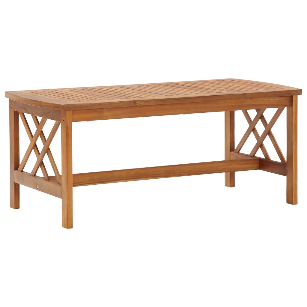 3 Pcs conjunto lounge de jardim c/ almofadões acácia maciça