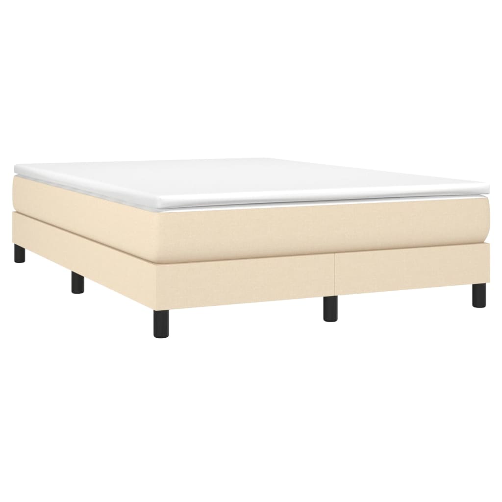 Cama com molas/colchão 140x190 cm tecido cor creme