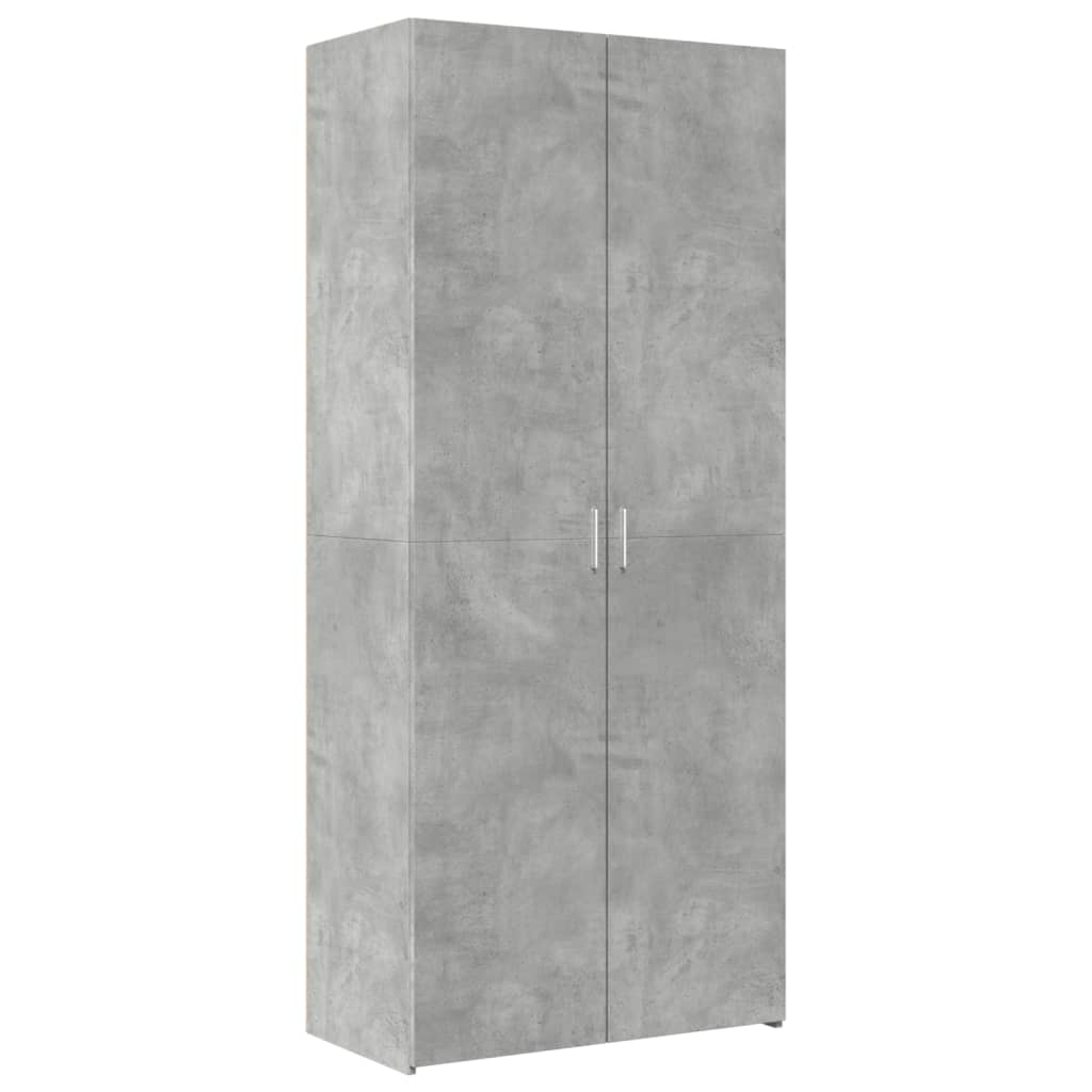Armário alto 80x42,5x249 cm derivados de madeira cinza cimento