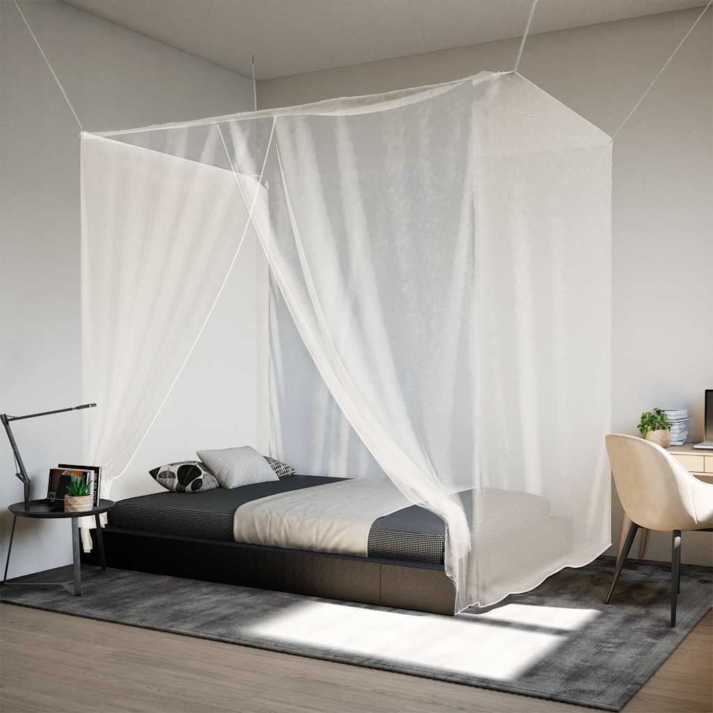 Rede mosquiteira suspensa malha branco 220x100x150 cm