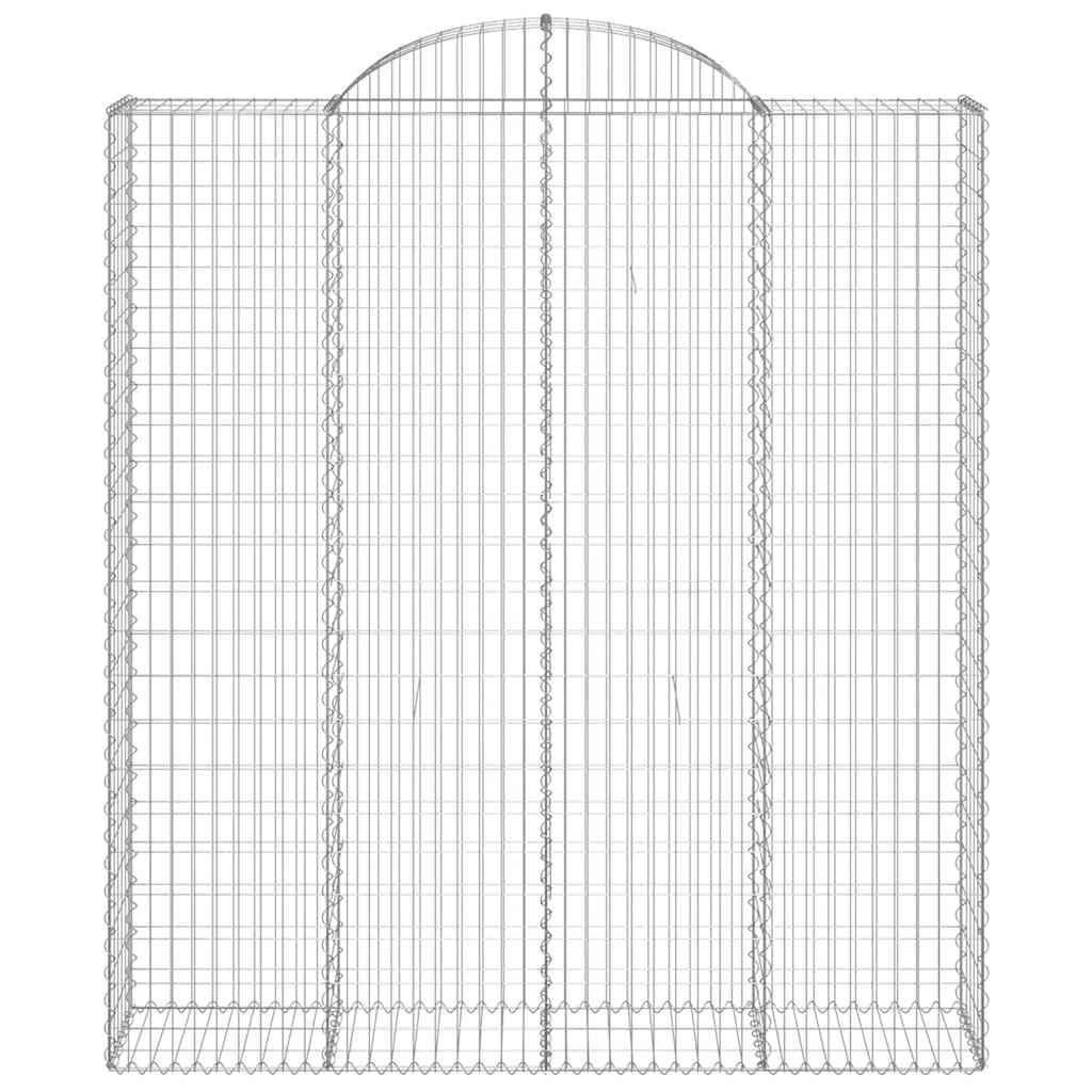 Cestos gabião arqueados 9pcs 200x50x220/240cm ferro galvanizado