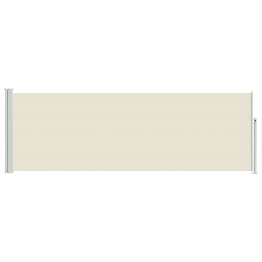 Toldo lateral retrátil para pátio 100x300 cm creme