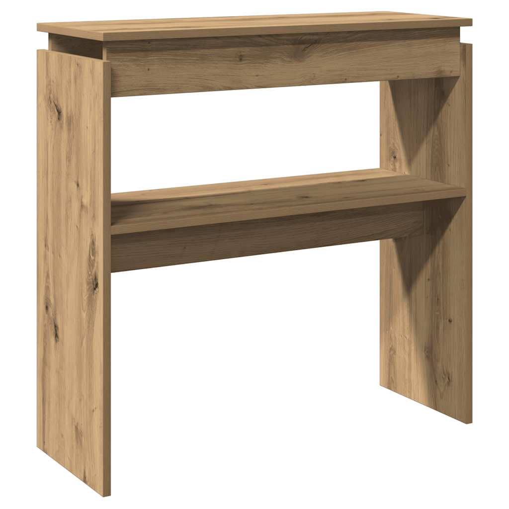Mesa consola 80x30x80 cm derivados madeira carvalho artisiano